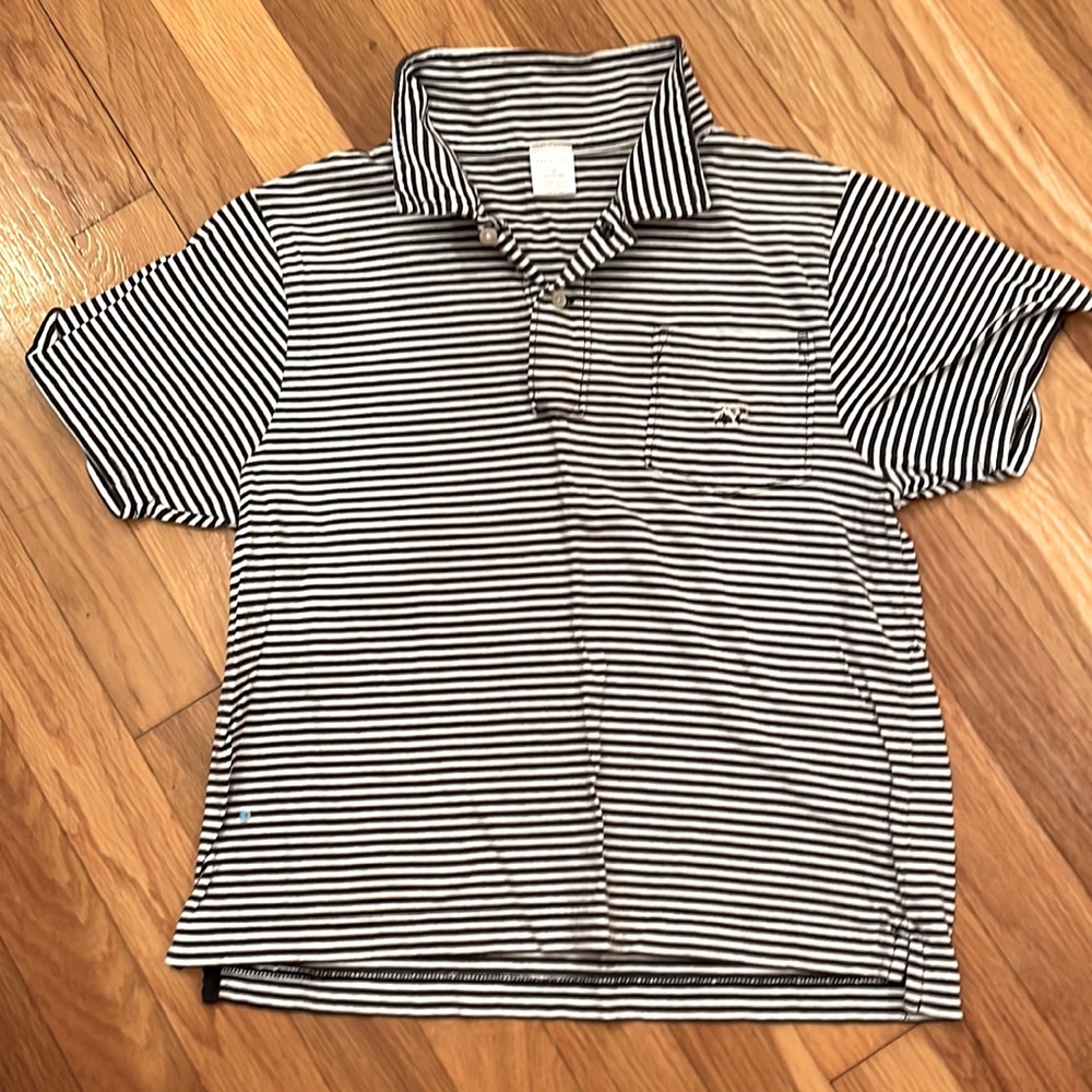 Crewcuts Boys size 10 navy/white striped polo
